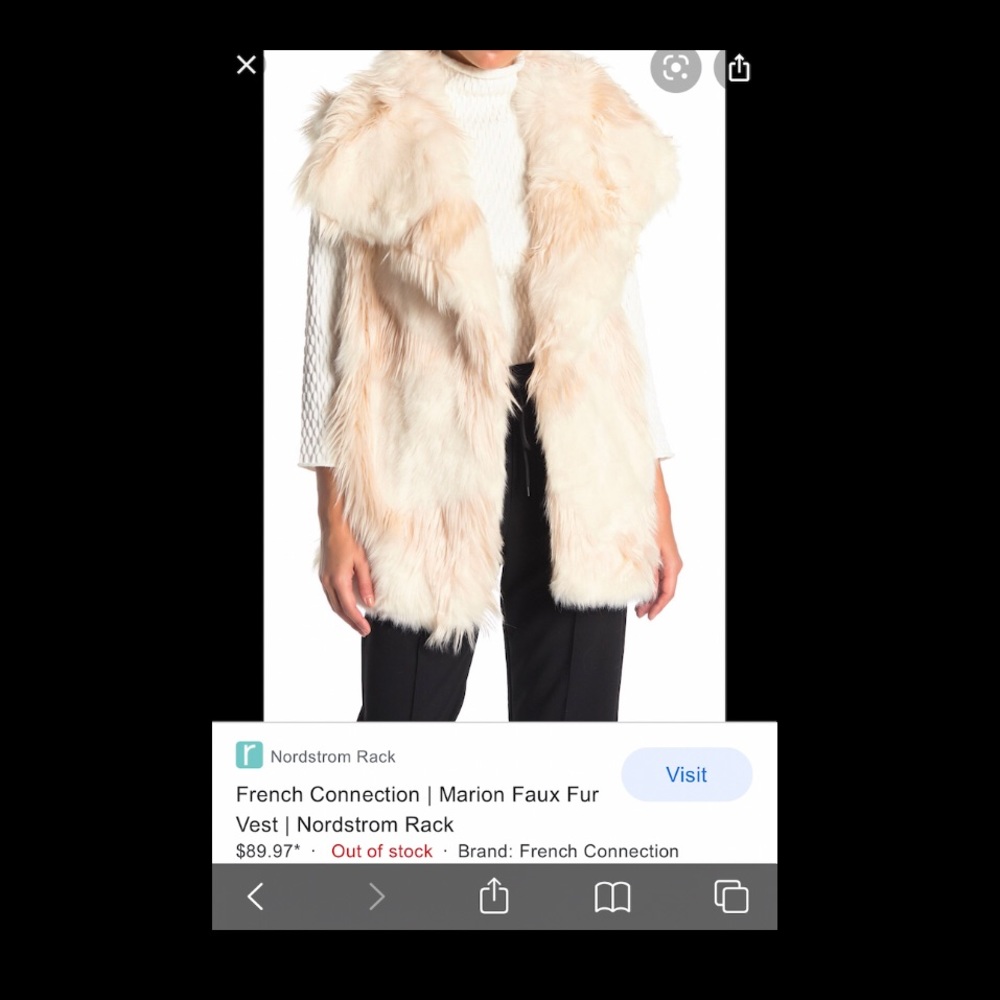 French Connection Marion Faux Fur Vest